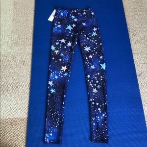 Girls’ Dharma Bums leggings, blue with stars